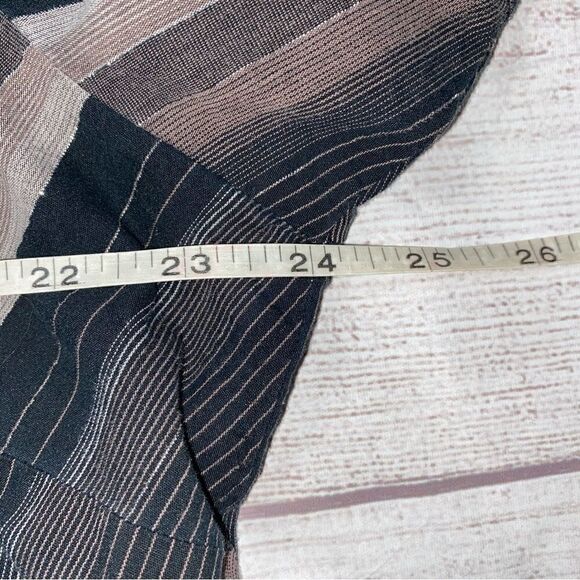 Quizz woman stretch hook front stripe Longsleeve blouse sz 20 women - Picture 10 of 13